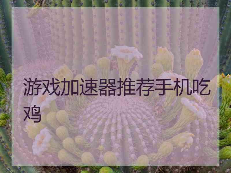 游戏加速器推荐手机吃鸡 游戏加速器推荐手机吃鸡