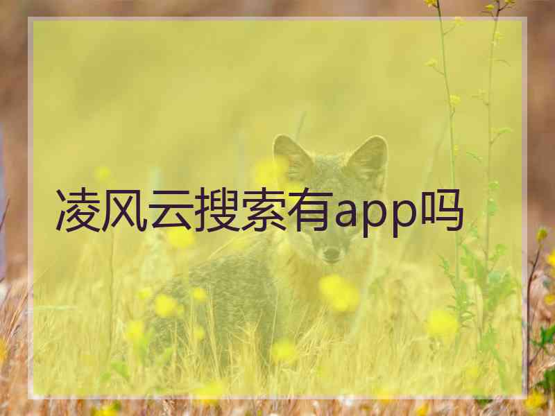 凌风云搜索有app吗 凌风云搜索有app吗