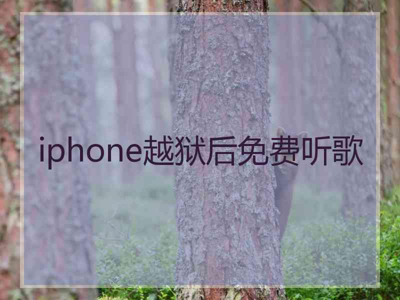 iphone越狱后免费听歌