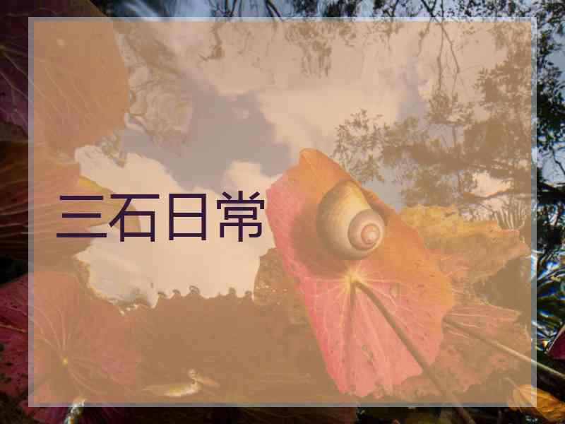 三石日常