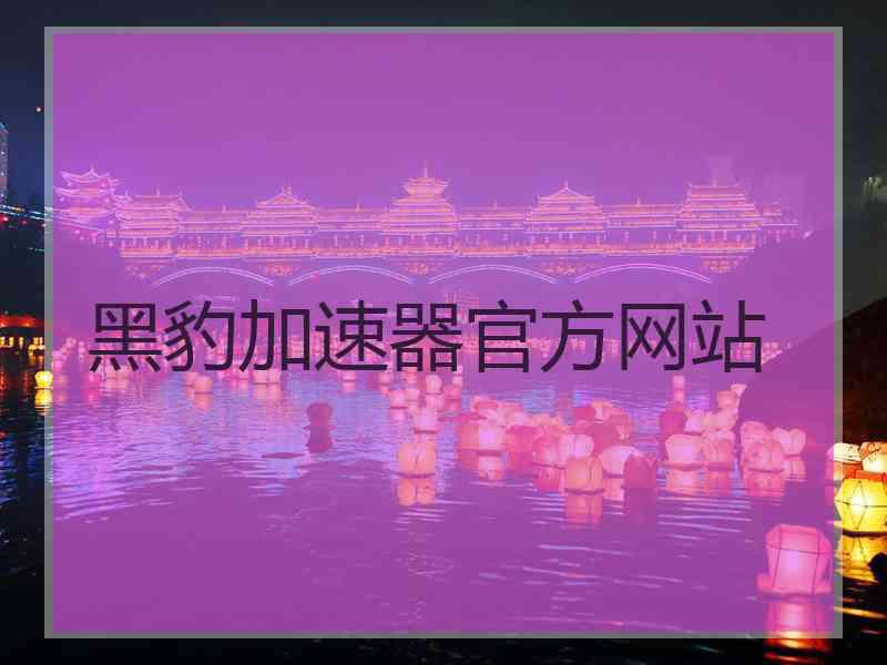 黑豹加速器官方网站