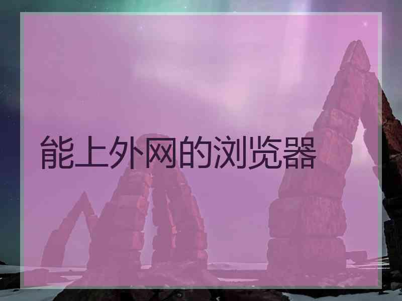 能上外网的浏览器