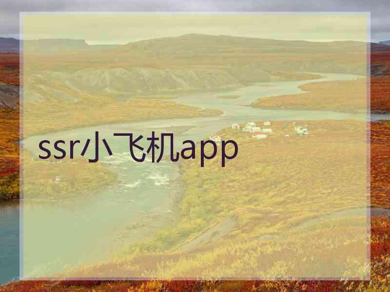 ssr小飞机app