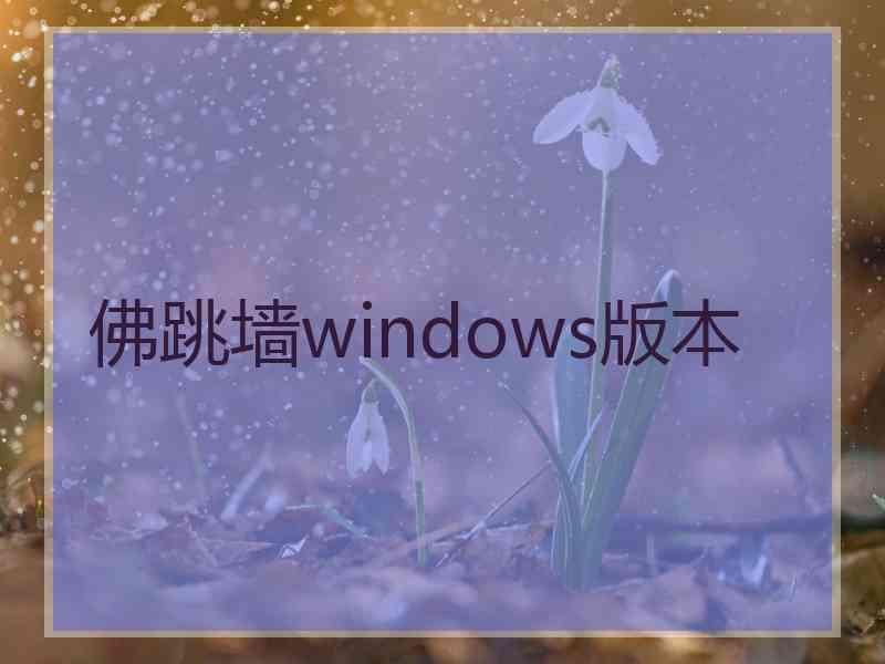 佛跳墙windows版本