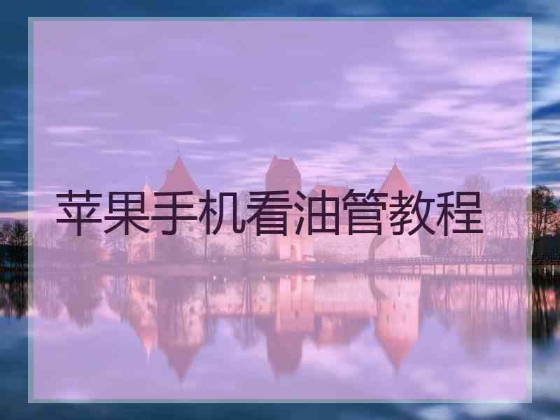 苹果手机看油管教程