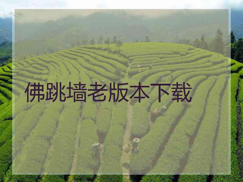佛跳墙老版本下载
