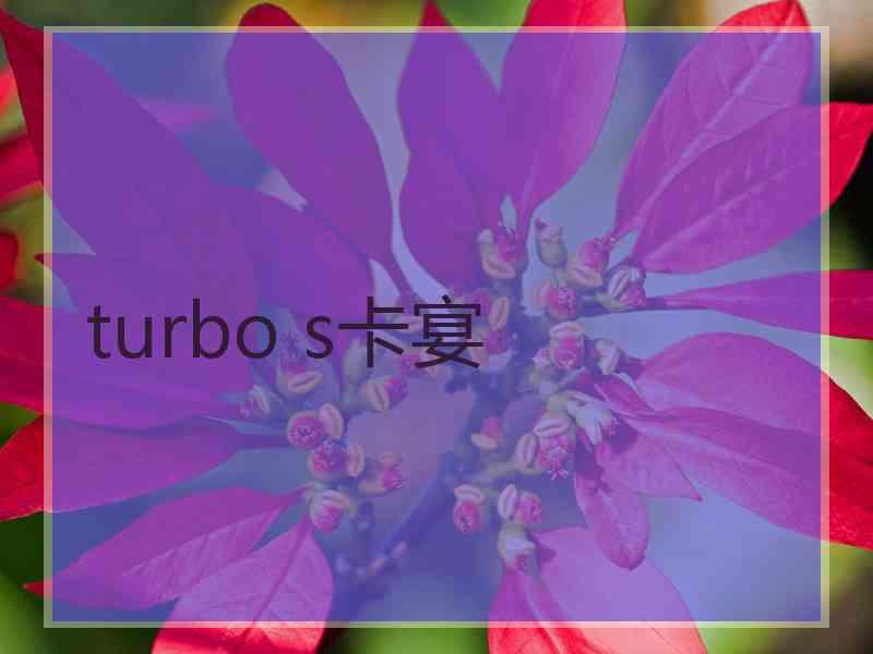 turbo s卡宴