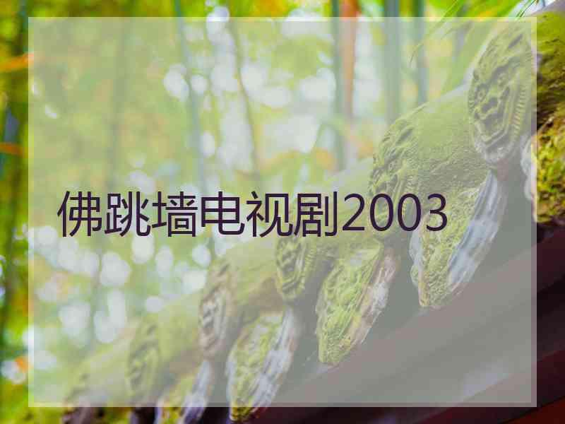 佛跳墙电视剧2003