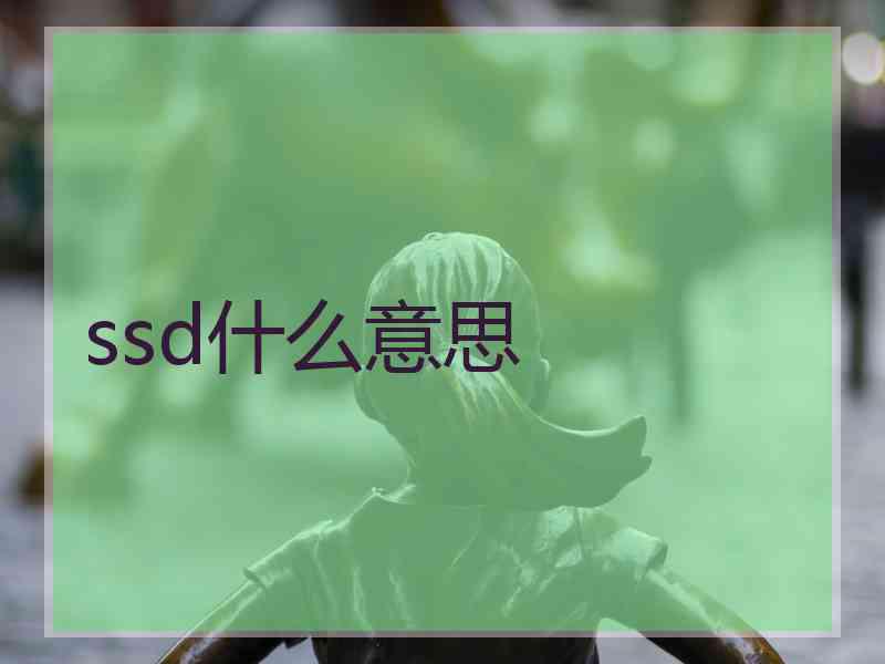 ssd什么意思
