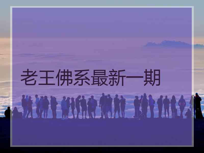 老王佛系最新一期