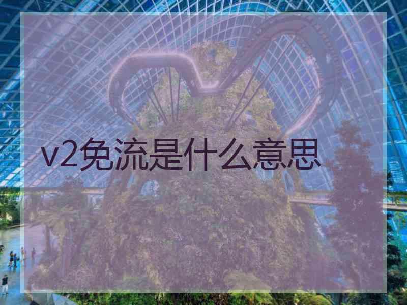 v2免流是什么意思