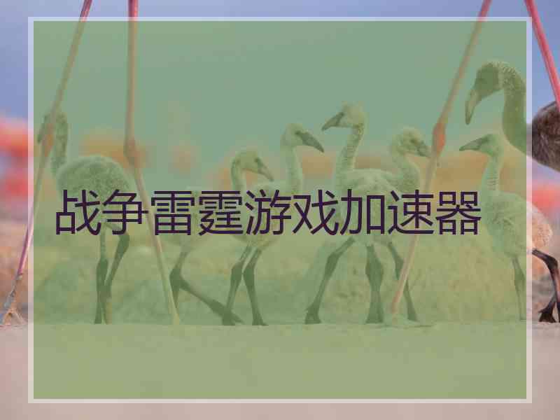 战争雷霆游戏加速器