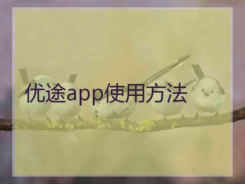 优途app使用方法