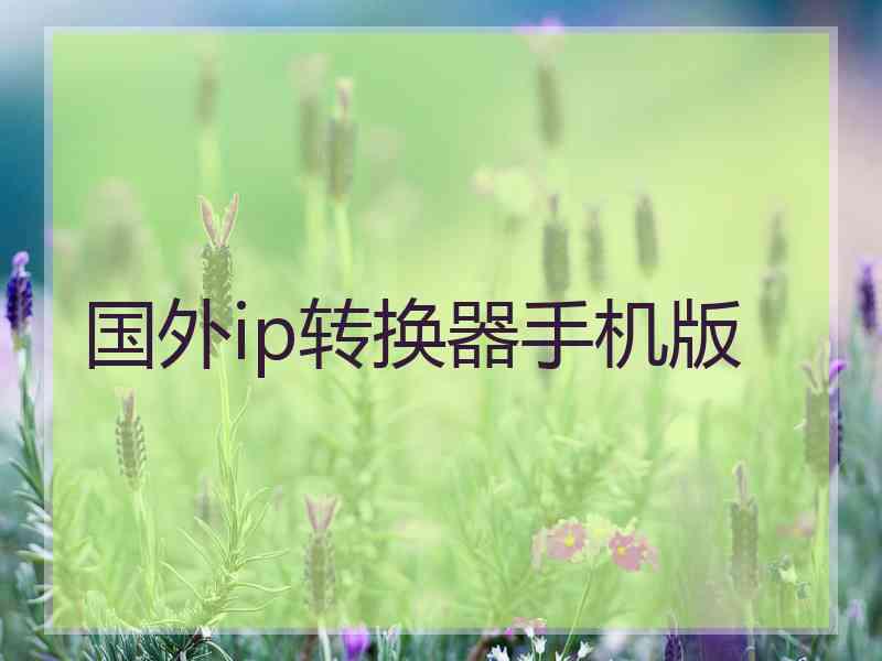 国外ip转换器手机版