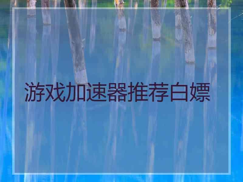 游戏加速器推荐白嫖