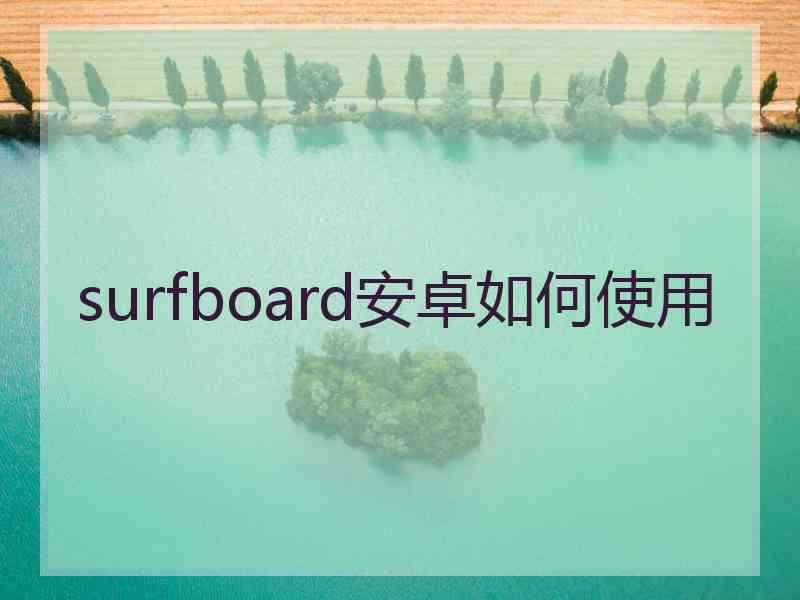surfboard安卓如何使用