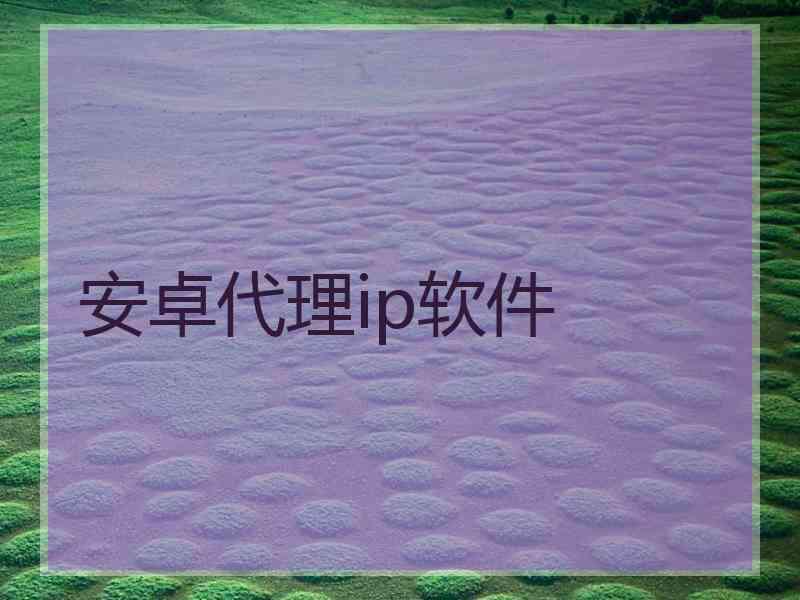 安卓代理ip软件