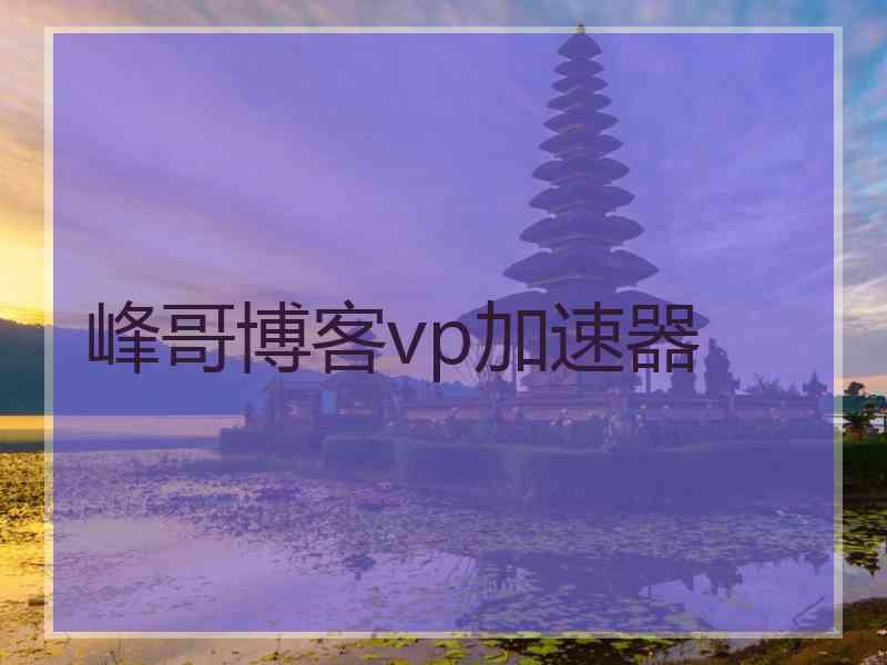 峰哥博客vp加速器