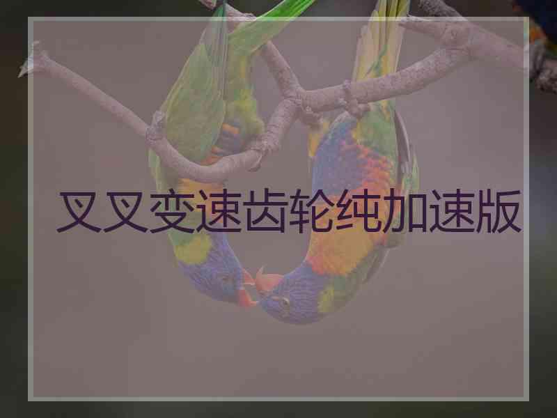 叉叉变速齿轮纯加速版