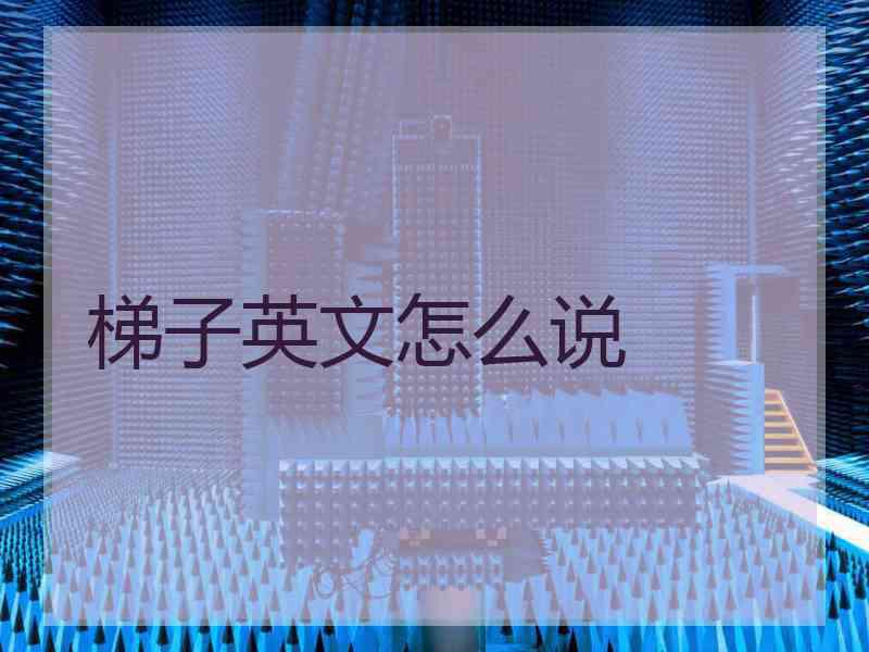 梯子英文怎么说