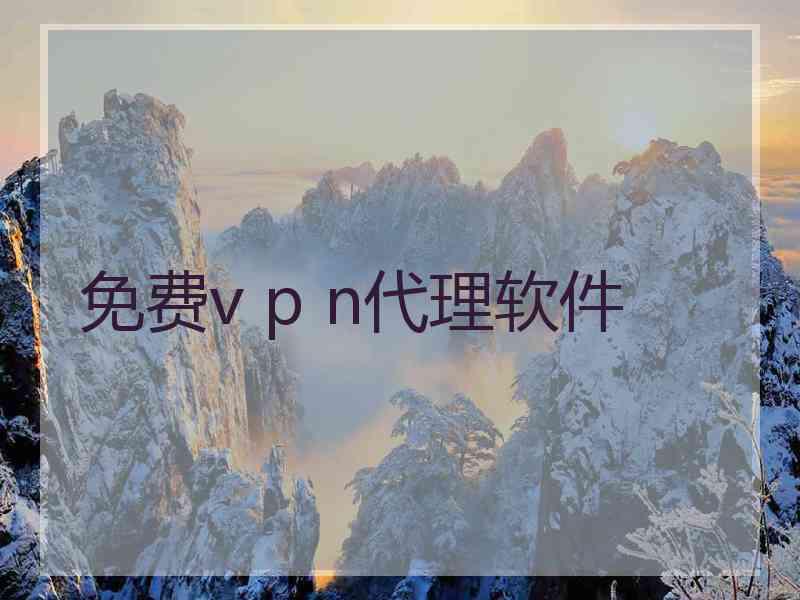 免费v p n代理软件