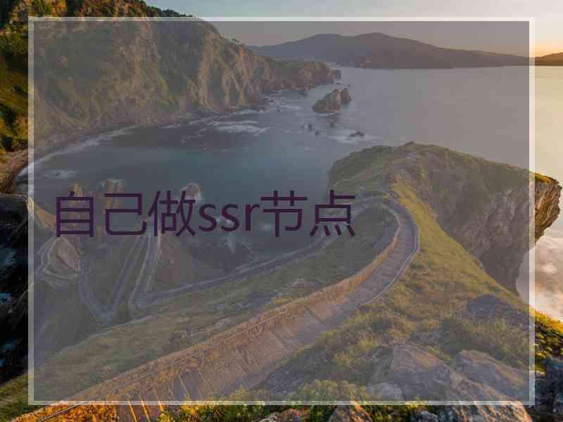 自己做ssr节点
