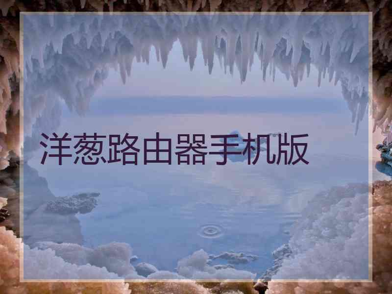 洋葱路由器手机版