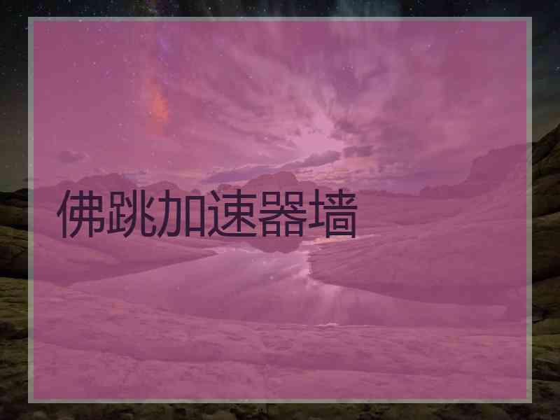 佛跳加速器墙
